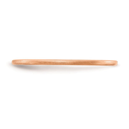 10K Roségold 10K 1,2 mm Halbrund Satin Stapelring Größe 9,5