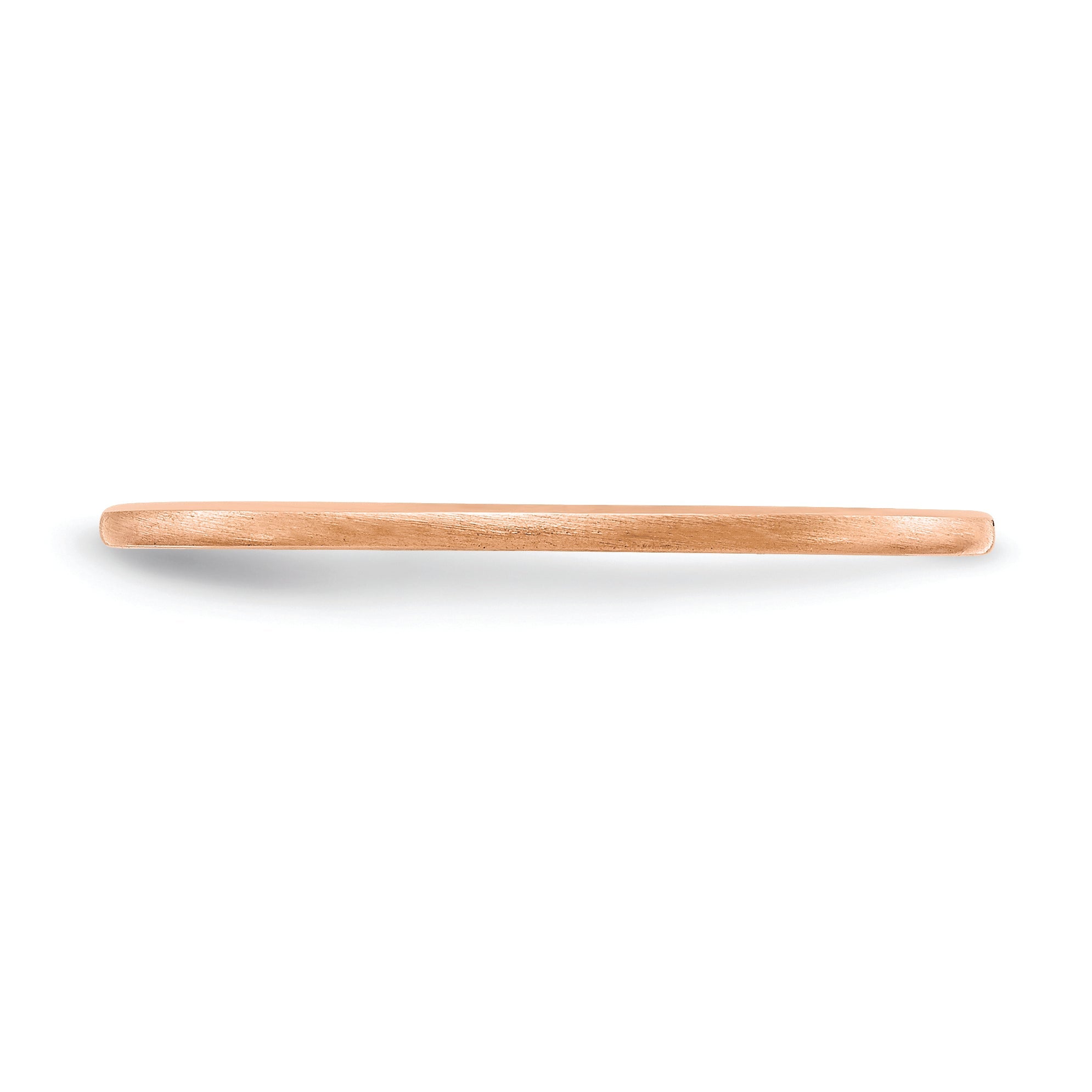 10K Roségold 10K 1,2 mm Halbrund Satin stapelbarer Ring Größe 8,5