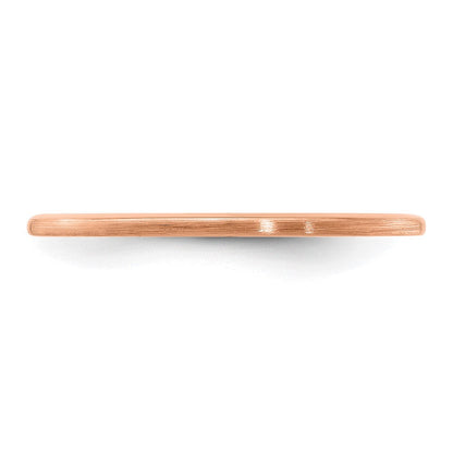 10K Roségold 10K 1,2mm Halbrund Satin stapelbarer Ring Größe 6