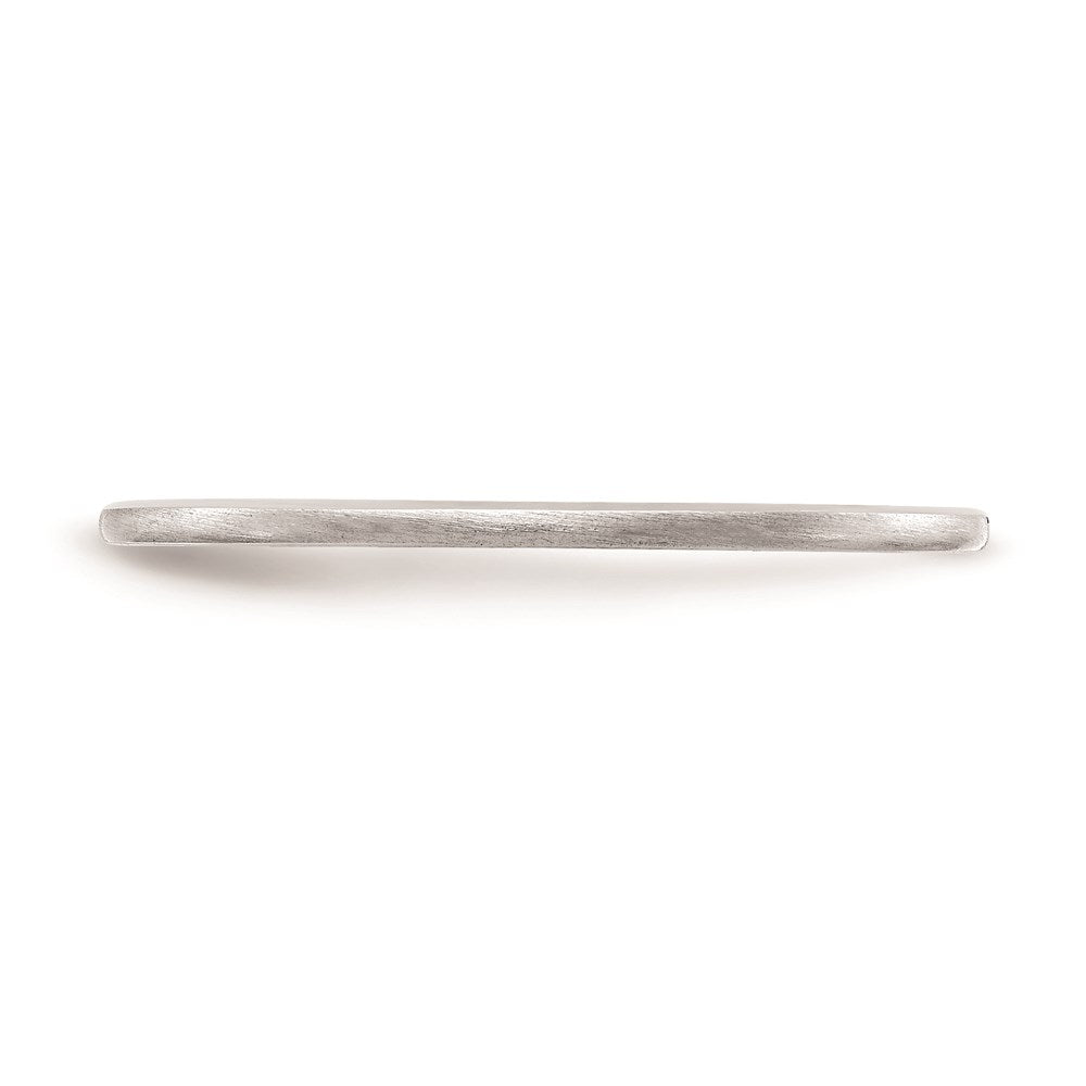 10K Weißgold 10K 1,2 mm Halbrund-Ring mit Satinfinish, stapelbar, Größe 4