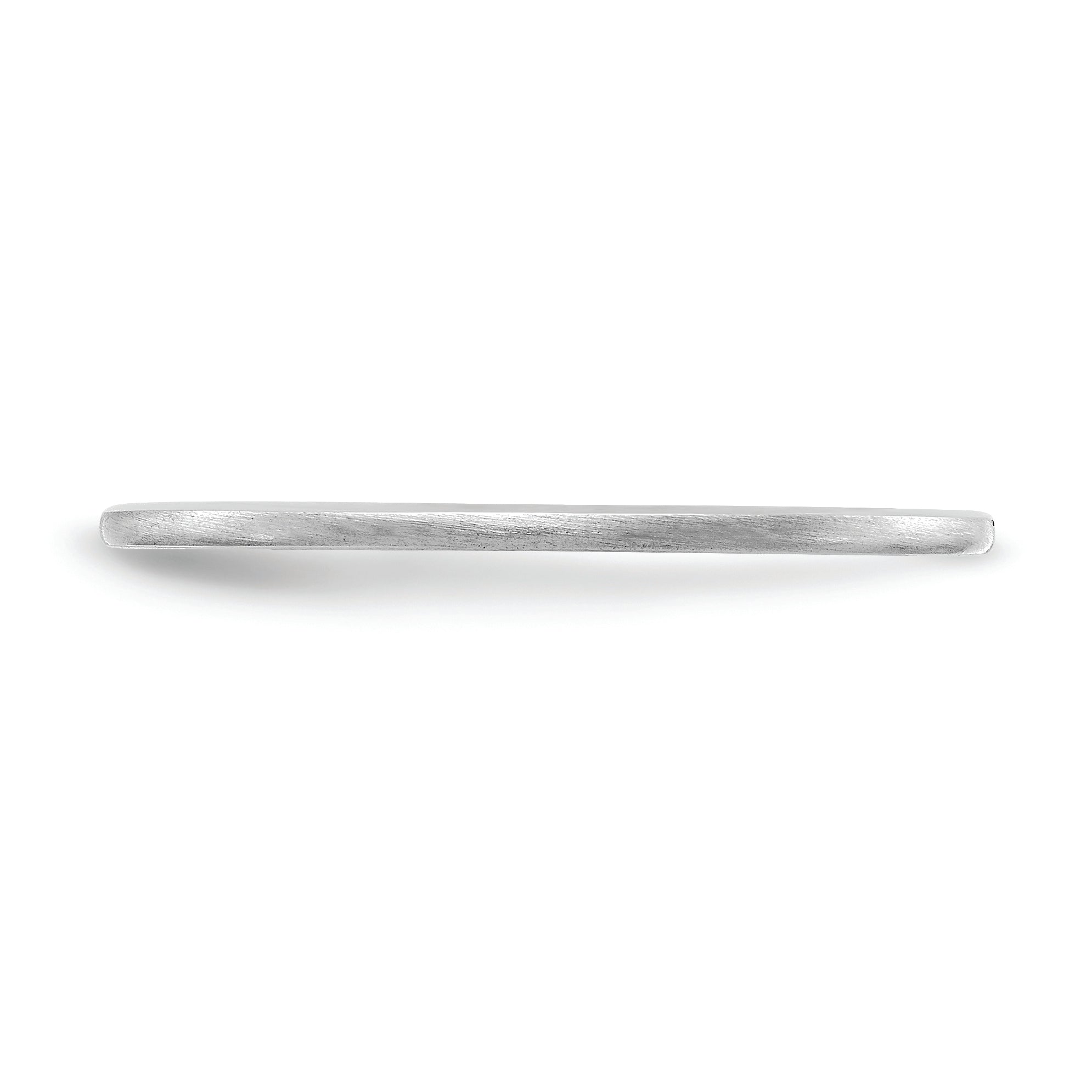 10K Weißgold 10K 1,2mm Halbrund Satin stapelbarer Ring Größe 9,5