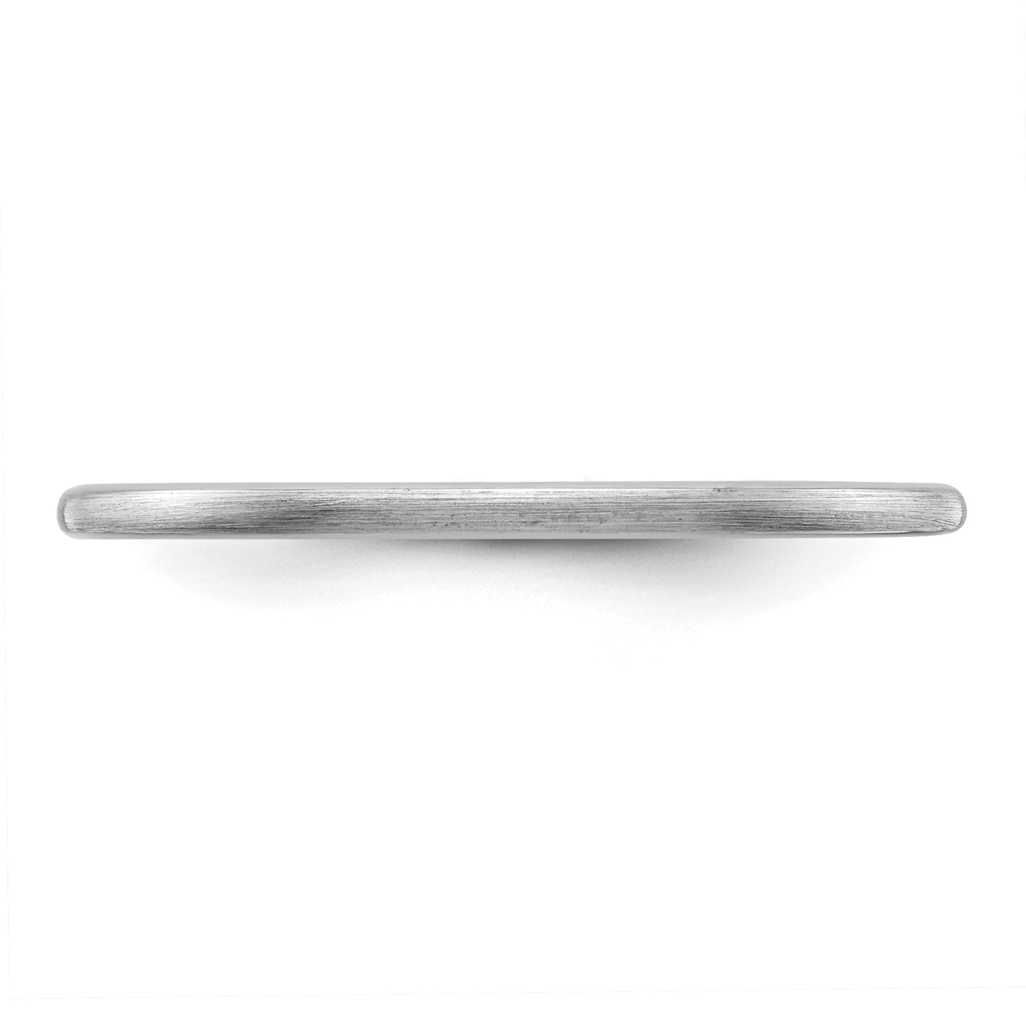 10K Weißgold 10K 1,2mm Halbrund Satin stapelbarer Ring Größe 9,5