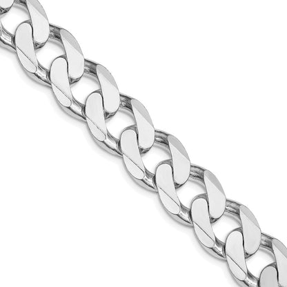 Sterlingsilber Rhodiniert 14.5mm Panzer 28 Zoll Kette