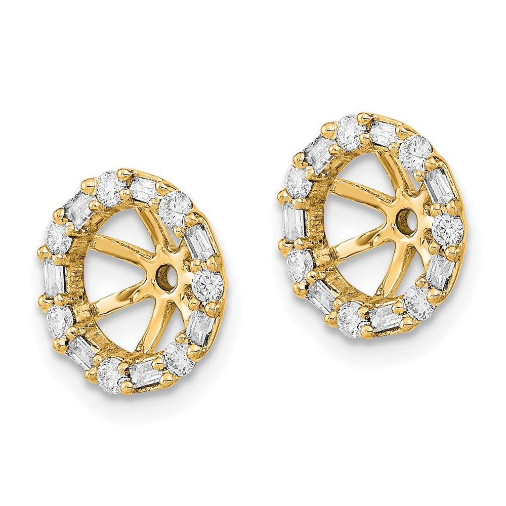 585 Gelbgold Diamant-Kreis-Ohrring-Jackets, 0,33 ct
