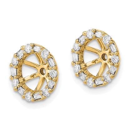 585 Gelbgold Diamant-Kreis-Ohrring-Jackets, 0,33 ct