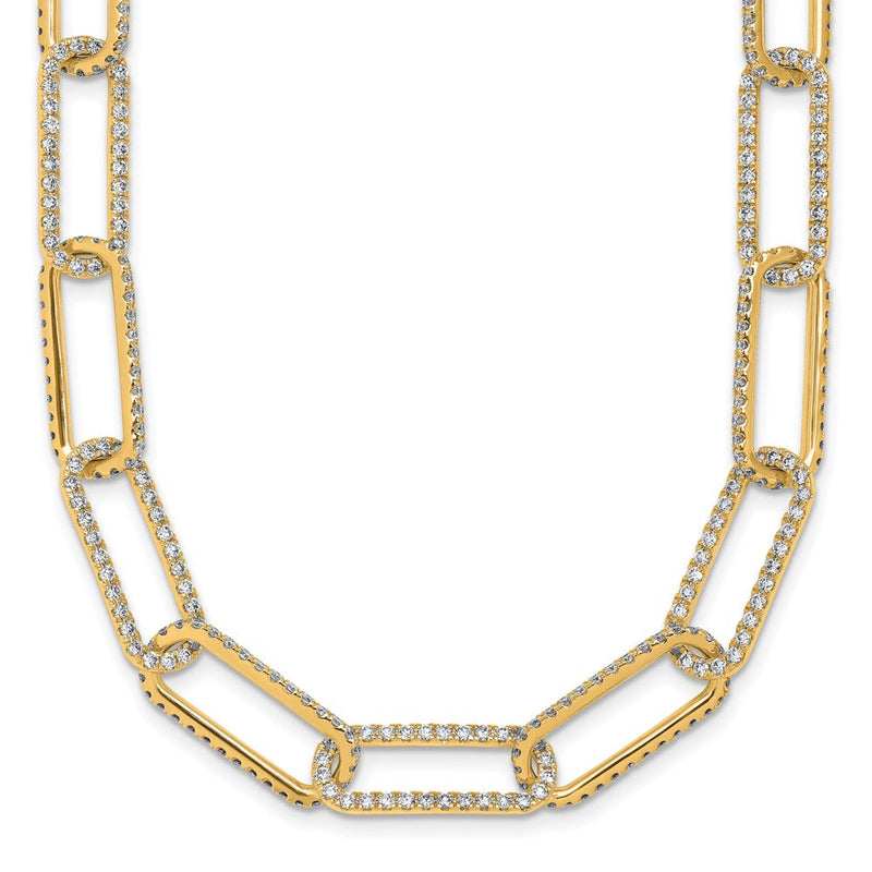 True Origin 14K Gelbgold 8 5/8 Karat Im Labor Gezüchtet Diamant Vs+ F+ 18 in Komplett Glieder Halskette