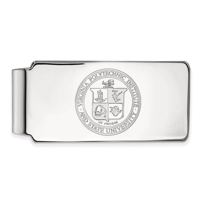 14K Weißgold Logoart Virginia Tech Wappen Geldklammer