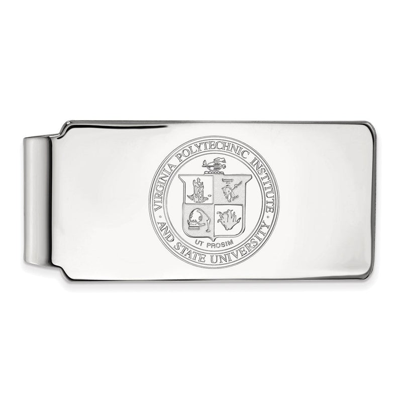14K Weißgold Logoart Virginia Tech Wappen Geldklammer