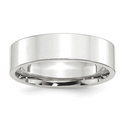 Platin 6mm Poliert Flach Ehering Ring