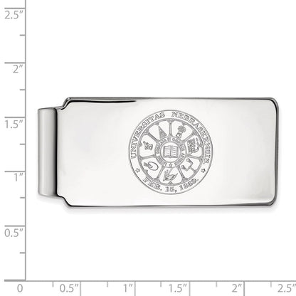 10K Weißgold Logoart University Of Nebraska Wappen Geldklammer
