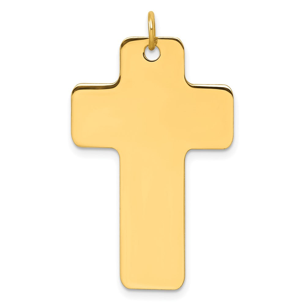 14K Gelbgold Polierter Kreuz-Charm