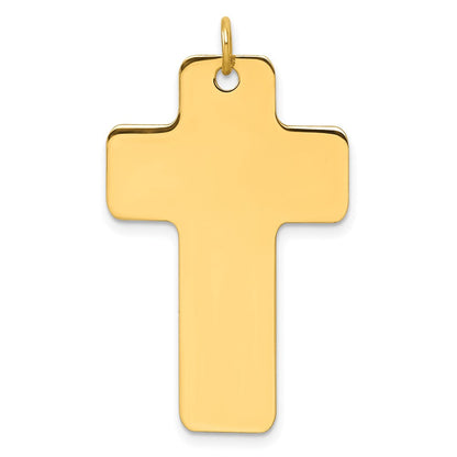 14K Gelbgold Polierter Kreuz-Charm