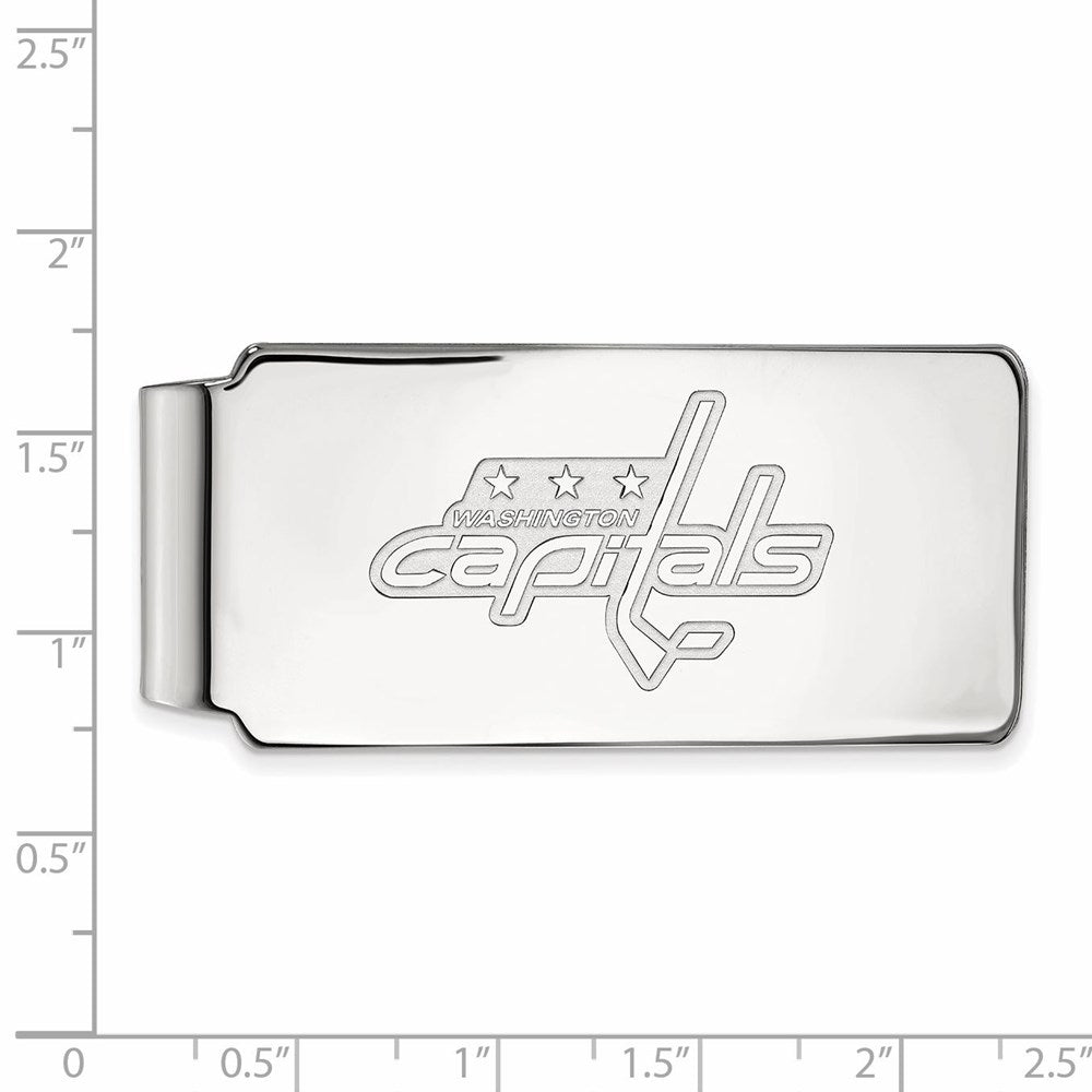 10K Weißgold Nhl Logoart Washington Capitals Geldklammer