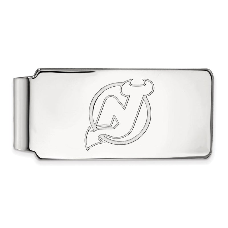 14K Weißgold Nhl Logoart New Trikot Devils Geldklammer