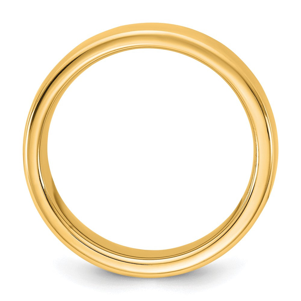 14K Gelbgold 5,5 mm Europäischer Ehering mit Komfort-Passform