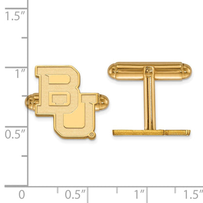14K Gelbgold Gold Logoart Baylor University Bears Manschette Knöpfe