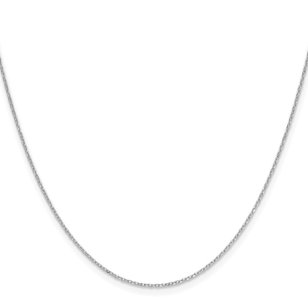 14K Weißgold 1.0mm Diamantiert Forzantine Ankerkette Halskette