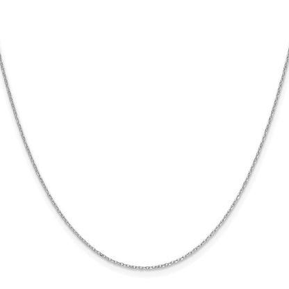 14K Weißgold 1.0mm Diamantiert Forzantine Ankerkette Halskette