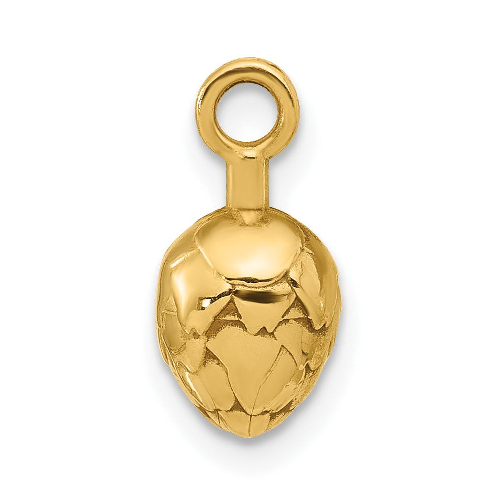 14K Gelbgold Artischocken-Charm mit fantasievollem Design