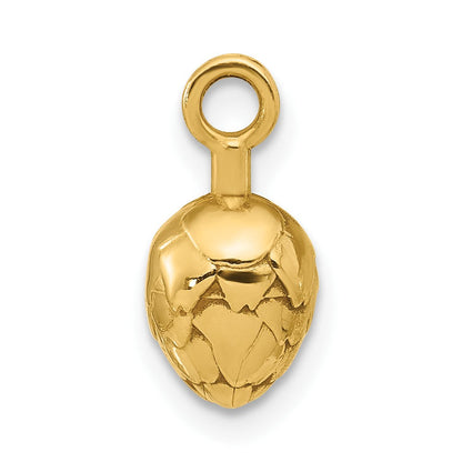 14K Gelbgold Artischocken-Charm mit fantasievollem Design