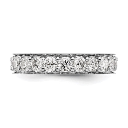 14K Weißgold Poliert Vintage 2ct Diamant Memoire Ehering Ring