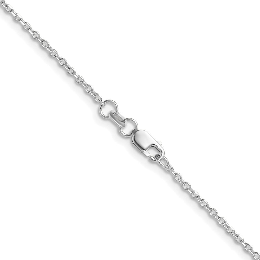 14K Weißgold 1.4mm Diamantiert Forzantine Ankerkette Halskette