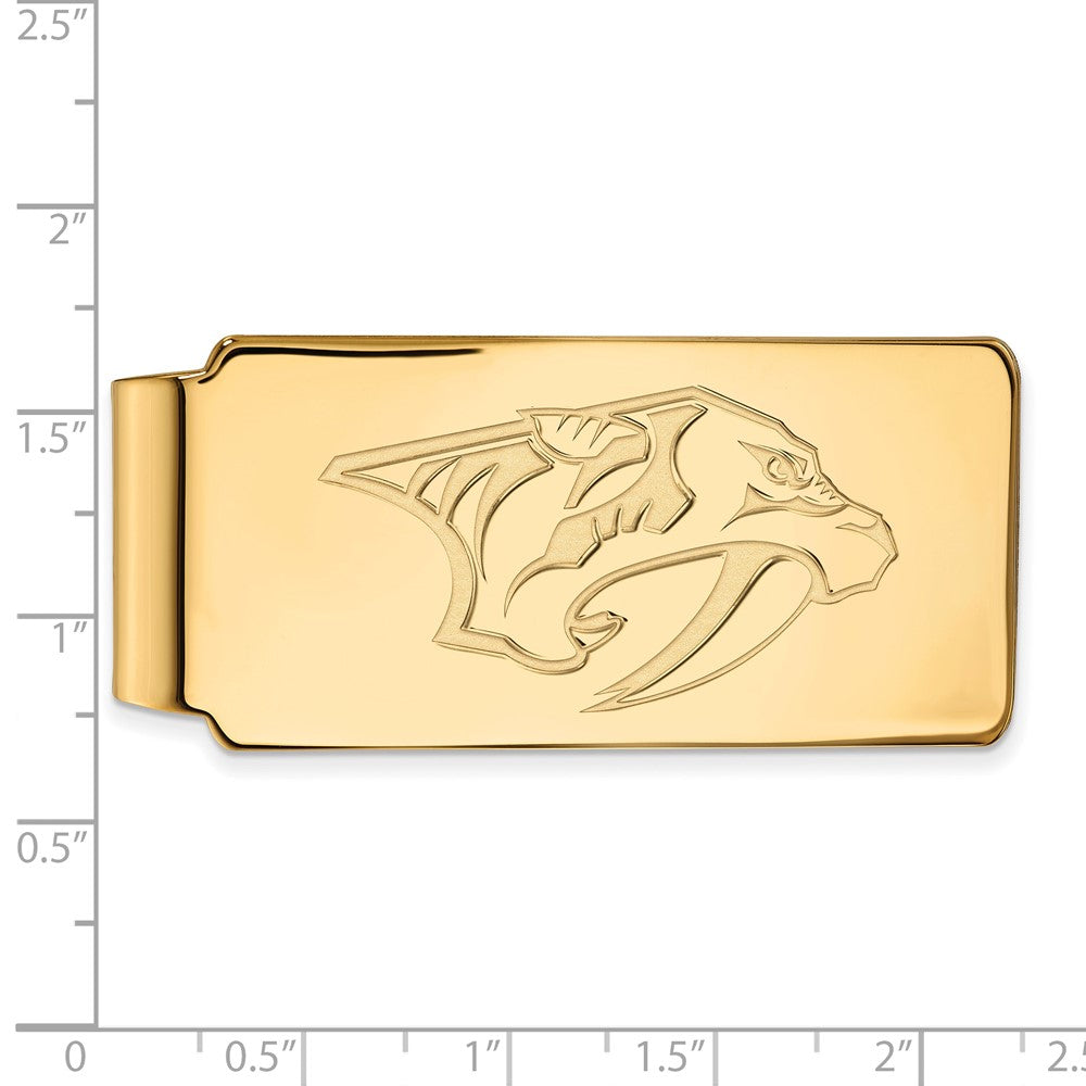 14K Gelbgold Gold Nhl Logoart Nashville Predators Geldklammer