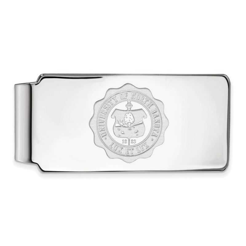 10K Weißgold Logoart University Of North Dakota Wappen Geldklammer
