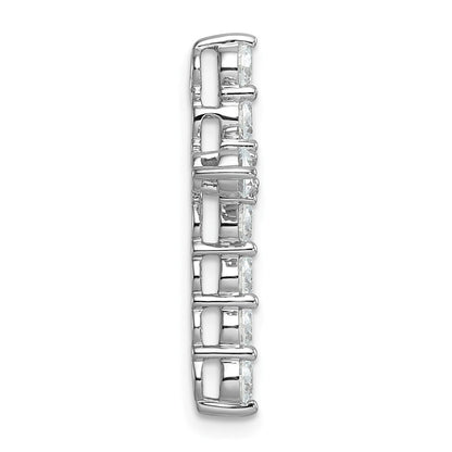14K Weißgold Zertifizierter Laborgezüchteter Diamant 2ct. VS DEF Kreuzanhänger