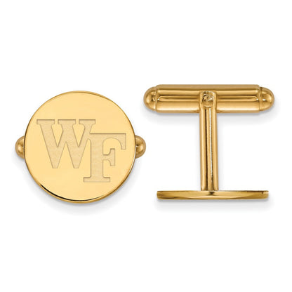 14K Gelbgold Gold Logoart Wake Forest University W-f Manschette Knöpfe