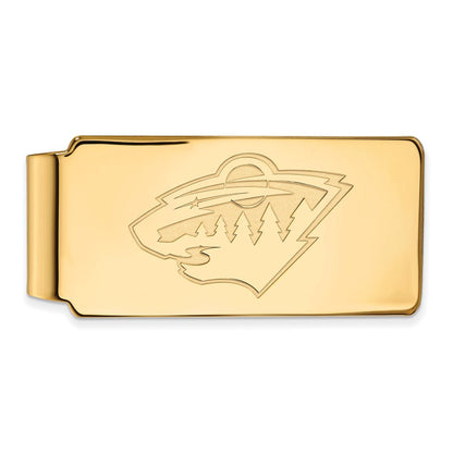 14K Gelbgold Gold Nhl Logoart Minnesota Wild Geldklammer