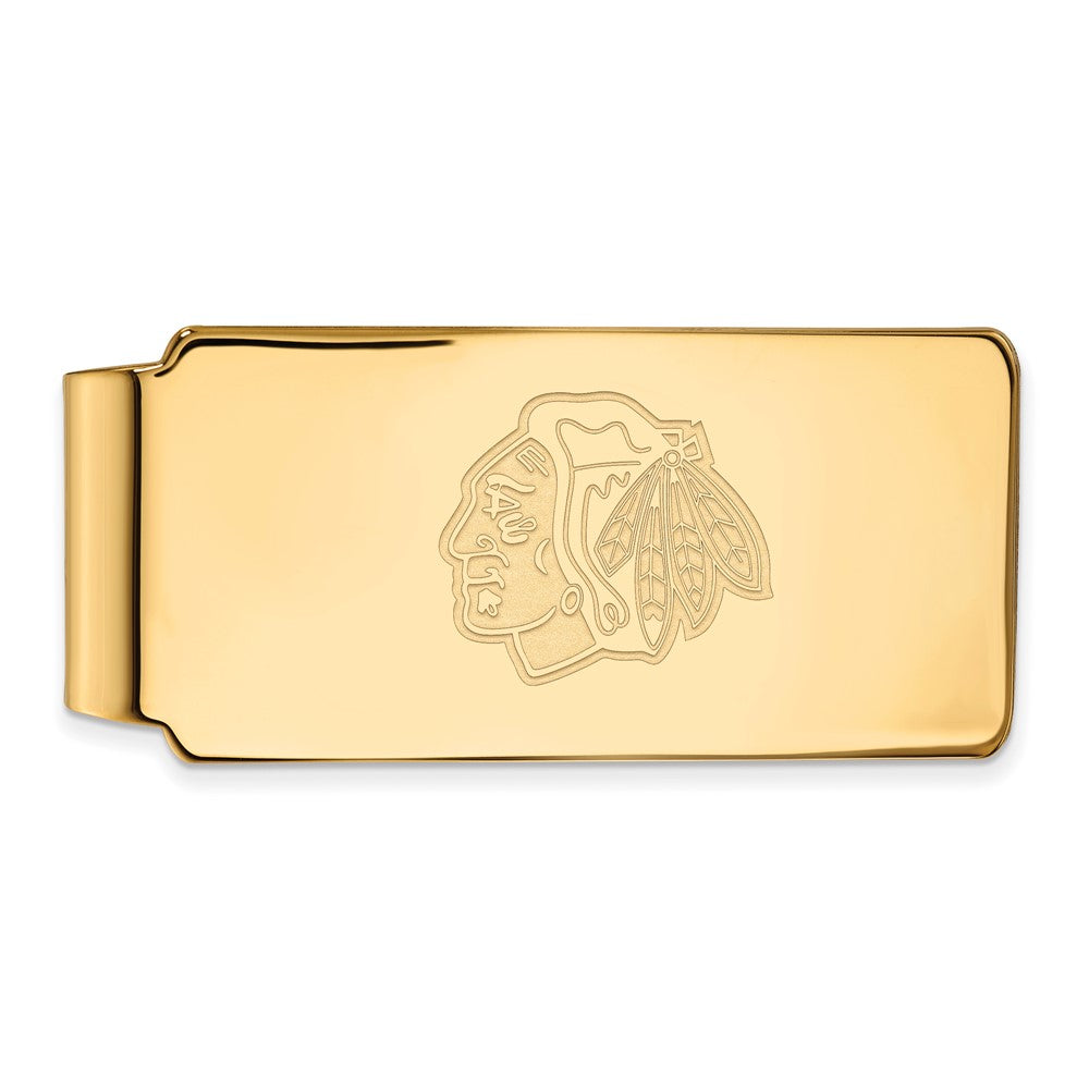 10K Gelbgold Gold Nhl Logoart Chicago Blackhawks Geldklammer