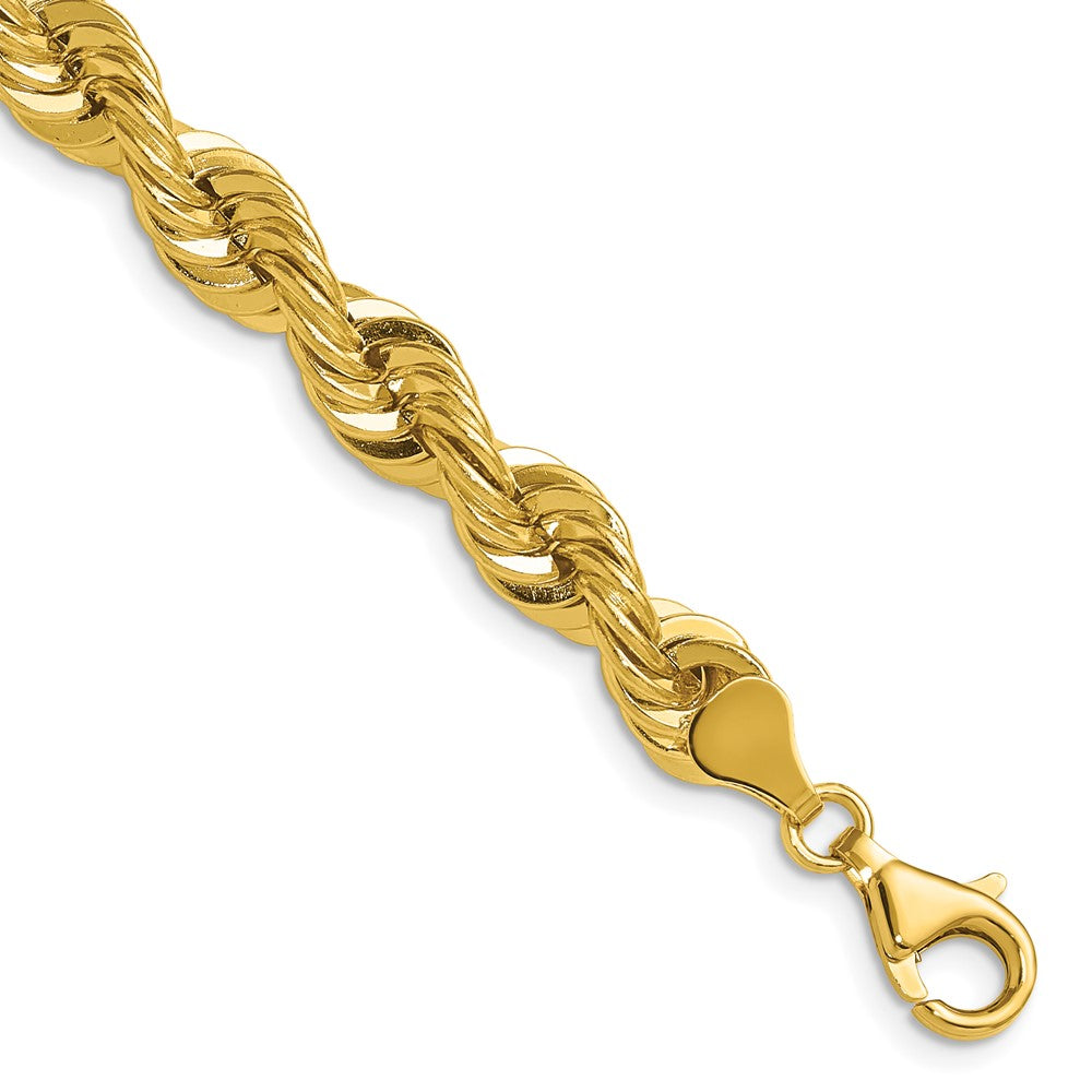 14K Gelbgold 7.5mm Normal Kordel Gliederarmband