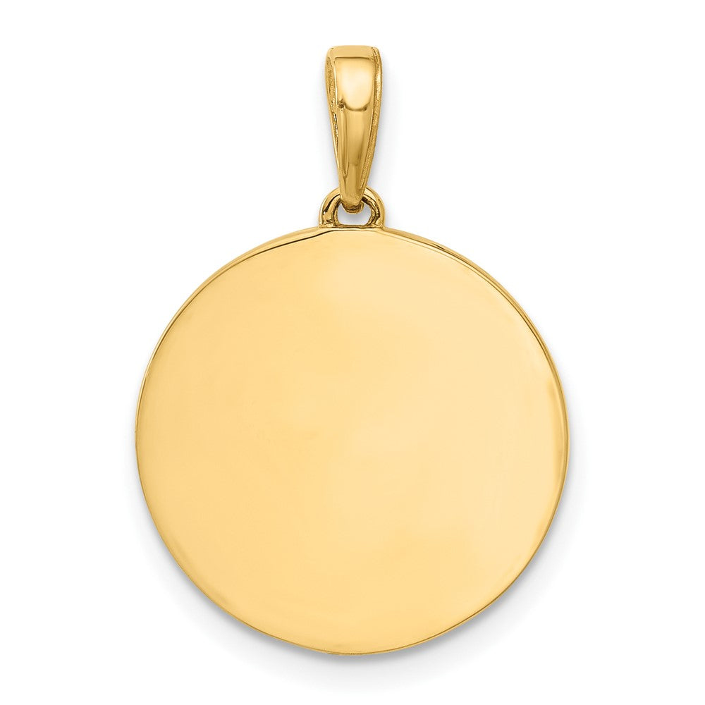 14K Gelbgold und Rhodium Diamantgeschliffener „It's A Boy" Anhänger