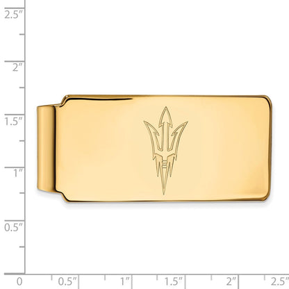 10K Gelbgold Gold Logoart Arizona State University Pitchfork Geldklammer