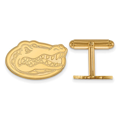 14K Gelbgold Gold Logoart University Of Florida Gator Manschette Knöpfe