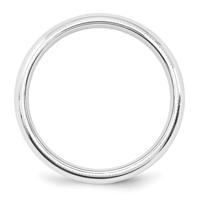 Platin 5mm Poliert Milgrain Komfort-fit Ehering Ring