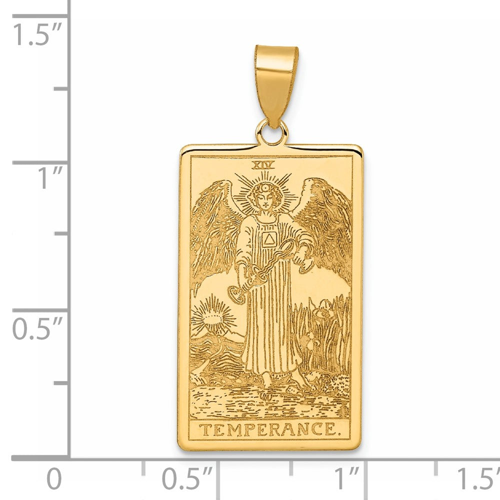 14K Gelbgold Temperance Tarot Card Anhänger