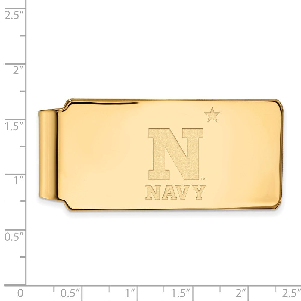 10K Gelbgold Gold Logoart Us Naval Akademie Geldklammer
