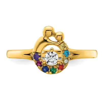 14K Weißgold Diamant-Ring