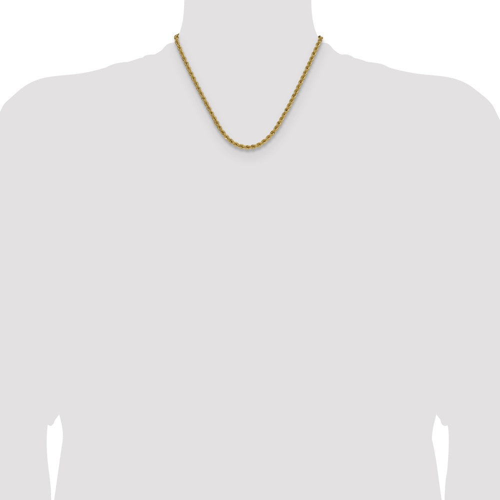 14K Gelbgold 4.2mm Normal Kordel Halskette