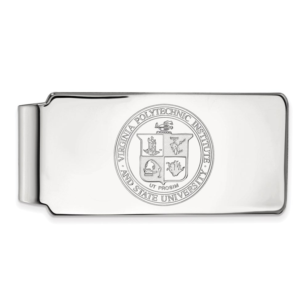 10K Weißgold Logoart Virginia Tech Wappen Geldklammer