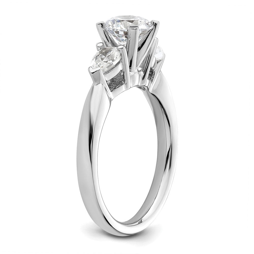 14K Weißgold Ehering mit natürlichen Diamanten