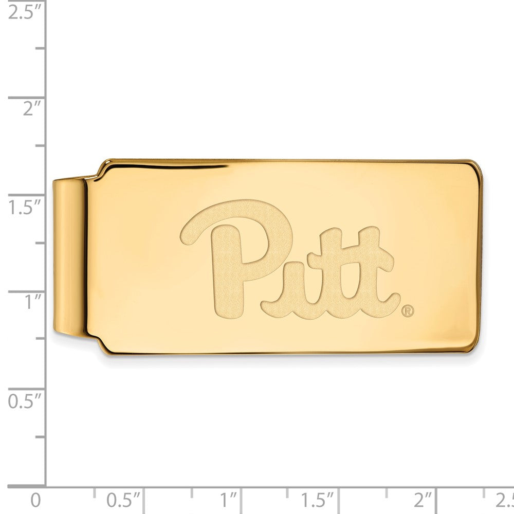 14K Gelbgold Gold Logoart University Of Pittsburgh Geldklammer