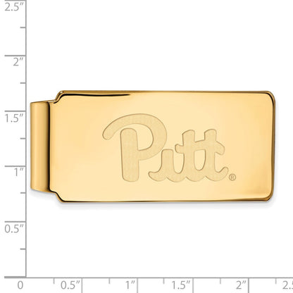 14K Gelbgold Gold Logoart University Of Pittsburgh Geldklammer