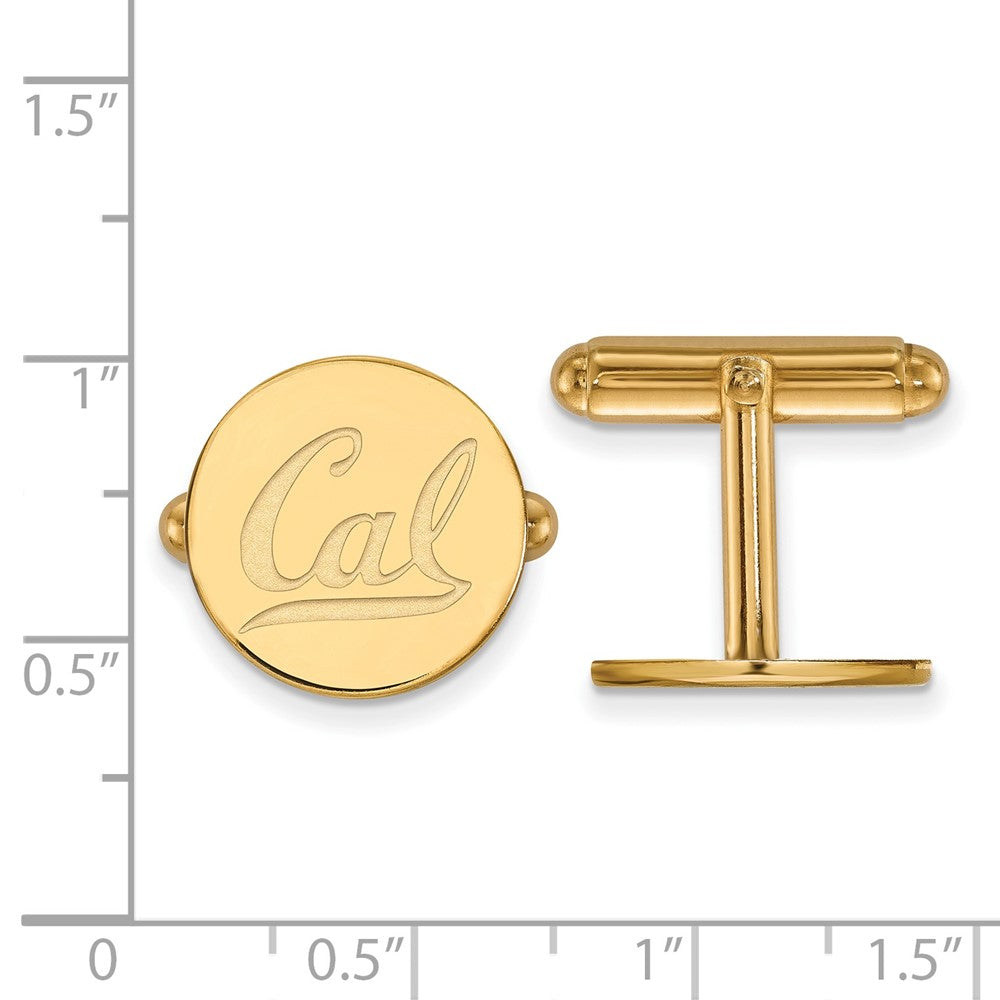 14K Gelbgold Gold Logoart University Of California Berkeley Manschette Knöpfe