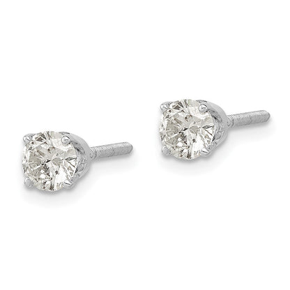 14K Weißgold 1/2 Karat Einfach Ohrstecker Aa Diamant Ohrring