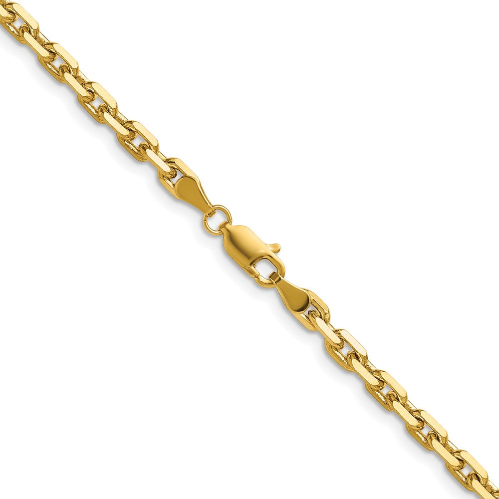 14K Gelbgold 3.90mm Diamantiert French Glieder Halskette