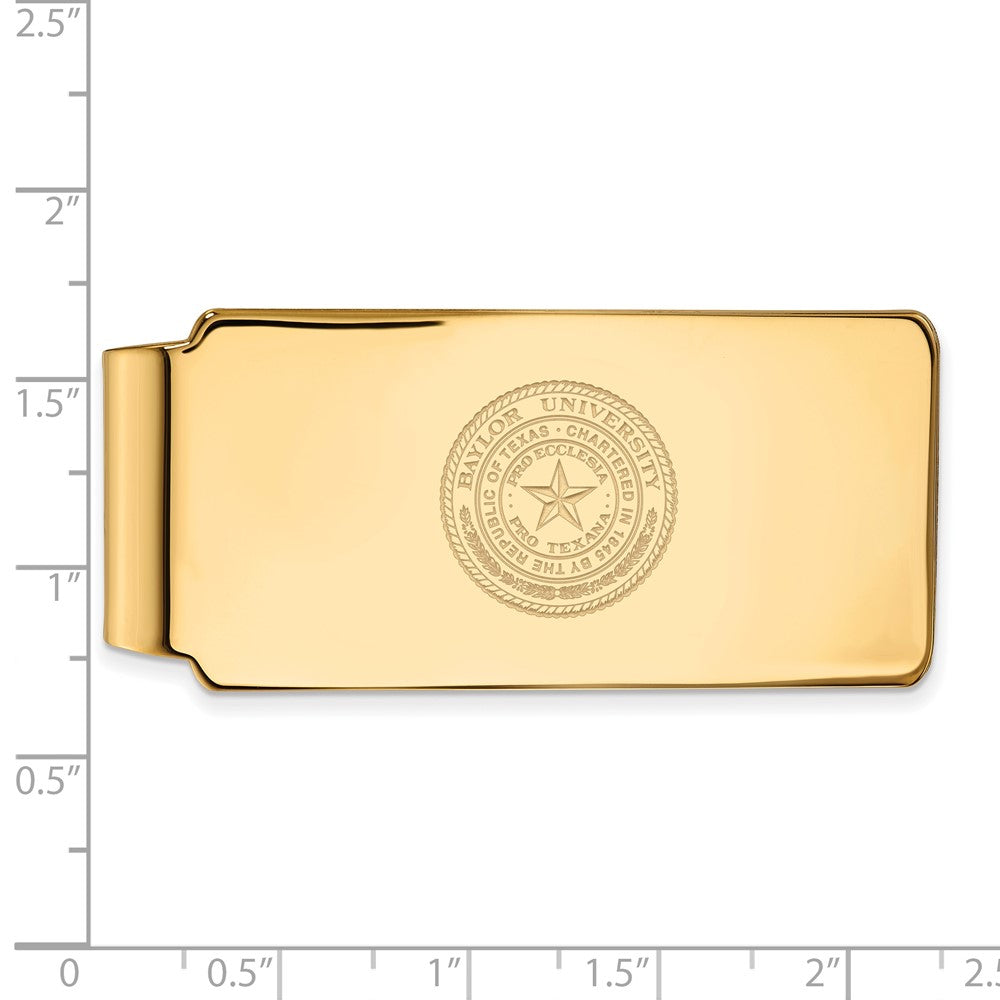 10K Gelbgold Gold Logoart Baylor University Wappen Geldklammer