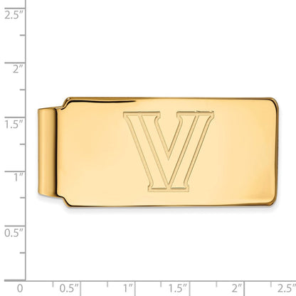 10K Gelbgold Gold Logoart Villanova University Buchstabe V Geldklammer